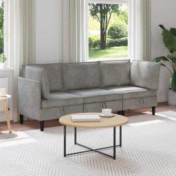 Set de mobilier pentru living 3 pcs Gri deschis Catifea GartenMobel Dekor