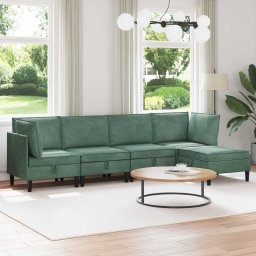 Set de mobilier pentru living 5 pcs Verde Marii Catifea GartenMobel Dekor