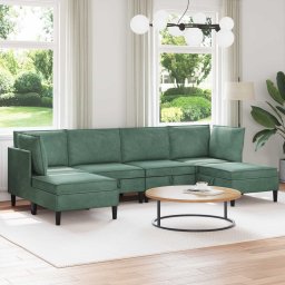 Set de mobilier pentru living 6 pcs Verde Marii Catifea GartenMobel Dekor