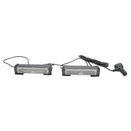 Set 2 lampi LED stroboscopice galbene 12V, 18W, carcasa aluminiu