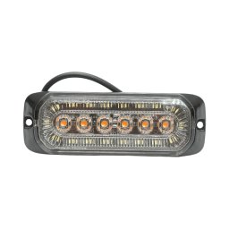 Lampa laterala stroboscopica LED 12-24V galben-alb, 9 functii, FR1287