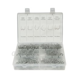 Trusa capse pentru pistol de lipit plastic, 1200 piese, 6 tipuri