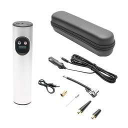 Compresor aer portabil 12,4V cu baterie reincarcabila 6000 mAh si accesorii