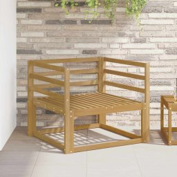 Canapea Medie pentru Exterior Lemn Solid de Acacia Alb GartenMobel Dekor