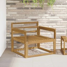 Canapea Medie pentru Exterior Lemn Solid de Acacia Alb GartenMobel Dekor