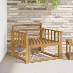Canapea Medie pentru Exterior Lemn Solid de Acacia Alb GartenMobel Dekor