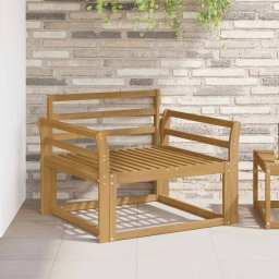 Canapea Medie pentru Exterior Lemn Solid de Acacia Alb GartenMobel Dekor