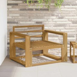 Canapea Medie pentru Exterior Lemn Solid de Acacia Alb GartenMobel Dekor