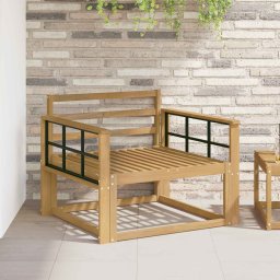 Canapea Medie pentru Exterior Lemn Solid de Acacia Alb GartenMobel Dekor