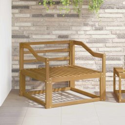 Canapea Medie pentru Exterior Lemn Solid de Acacia Alb GartenMobel Dekor
