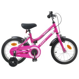 Bicicleta pentru Copii 12 Inci pentru 2-4 ani Roz Negru GartenMobel Dekor