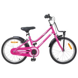 Bicicleta pentru Copii 18 Inci pentru 5-7 ani Roz si Negru GartenMobel Dekor