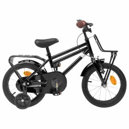 Bicicleta pentru Copii 12 Inci pentru 2-4 ani Negru GartenMobel Dekor
