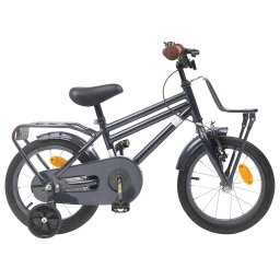 Bicicleta pentru Copii 12 Inci pentru 2-4 ani Gri închis GartenMobel Dekor