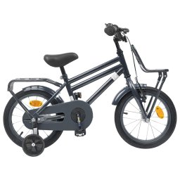 Bicicleta pentru Copii 12 Inci pentru 2-4 ani Gri închis GartenMobel Dekor