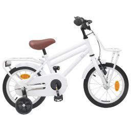 Bicicleta pentru Copii 12 Inci pentru 2-4 ani Alb GartenMobel Dekor
