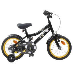 Bicicleta pentru Copii 12 Inci pentru 2-4 ani Negru GartenMobel Dekor