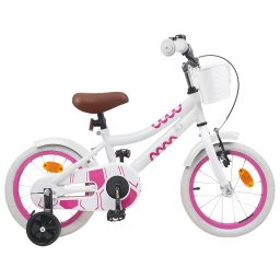 Bicicleta pentru Copii 12 Inci pentru 2-4 ani Alb GartenMobel Dekor