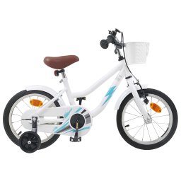 Bicicleta pentru Copii 12 Inci pentru 2-4 ani Alb GartenMobel Dekor