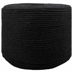 Sfoara Negru 0,8 x 0,8 x 2500 cm Bumbac GartenMobel Dekor