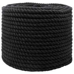 Sfoara Negru 1 x 1 x 2500 cm Bumbac GartenMobel Dekor