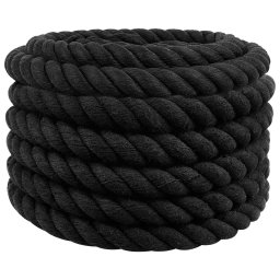 Sfoara din Bumbac 50 m 30 Negru 100% bumbac GartenMobel Dekor