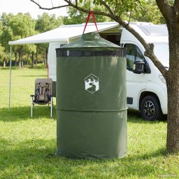 Cort de toaleta pop-up cu sfoara de agatat Verde 97 x 126 cm GartenMobel Dekor