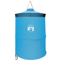 Cort de toaleta pop-up cu sfoara de agatat albastru 97 x 126 cm GartenMobel Dekor
