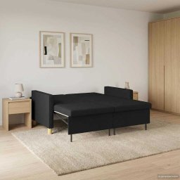 Canapea extensibila Negru Tesatura GartenMobel Dekor
