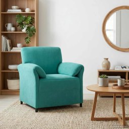 Sofa cu un loc Turcoaz 88 x 83 x 95 cm Catifea GartenMobel Dekor