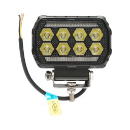Proiector LED dreptunghiular cu DRL alb-galben 28W, 9-36V, IP68