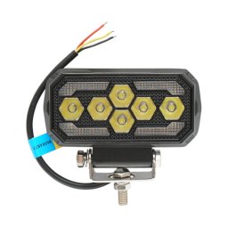 Proiector LED dreptunghiular cu DRL alb-galben 25W, 9-36V, IP68, Breckner