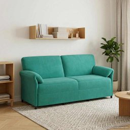 Sofa cu 3 locuri Turcoaz 198 x 83 x 95 cm Catifea GartenMobel Dekor