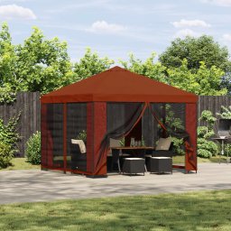 Foisor 3 x 3 m Terracota Poliester si otel 190 gsm GartenMobel Dekor