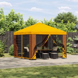 Foisor 3 x 3 m Galben Poliester si otel 190 gsm GartenMobel Dekor