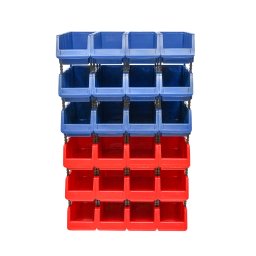 Stand de depozitare cu 24 cutii din plastic, 700x400x1150 mm