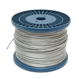 Cablu din otel galvanizat 2 mm, 1x19, sarcina maxima 80 kg, rola 250 m