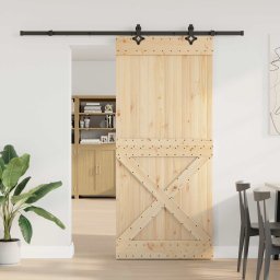 Usa glisanta NARVIK Natural si Negru 100 x 210 cm (213,5 cm) GartenMobel Dekor