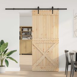 Usa glisanta NARVIK Natural si Negru 90 x 210 cm (213,5 cm) GartenMobel Dekor