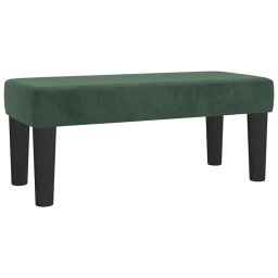 Banca din catifea verde închis 70x30x30 cm, tapitata, vidaXL