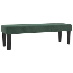 Banca din catifea verde închis, 100 x 30 x 30 cm, pentru dormitor sau hol