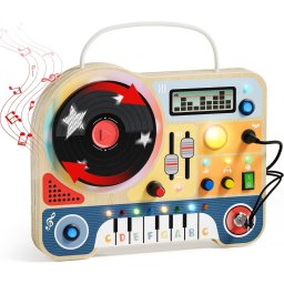 Tablita senzoriala muzicala Micutul DJ cu lumini LED si sunete interactive