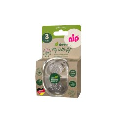 Set 2 suzete ortodontice NIP My Butterfly din silicon, 5-18 luni, maro