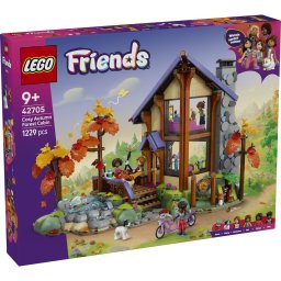 LEGO Friends Cabana primitoare in padure de toamna 42705, 1229 piese