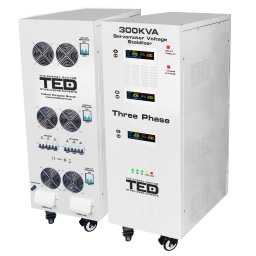 Stabilizator de tensiune trifazat TED Electric 300 kVA SVC cu servomotor