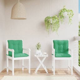 Perne scaun cu spatar mic, 2 buc., verde, 100x50x7 cm, textil GartenMobel Dekor