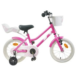 Bicicleta pentru Copii 12 Inci pentru 2-4 ani Roz închis GartenMobel Dekor