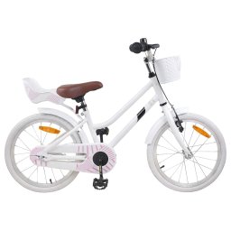 Bicicleta pentru Copii 18 Inci pentru 5-7 ani Alb GartenMobel Dekor