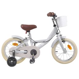 Bicicleta pentru Copii 12 Inci pentru 2-4 ani Gri deschis GartenMobel Dekor