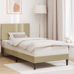 Cadru de pat cu headboard Verde deschis gri 80 x 200 cm GartenMobel Dekor
